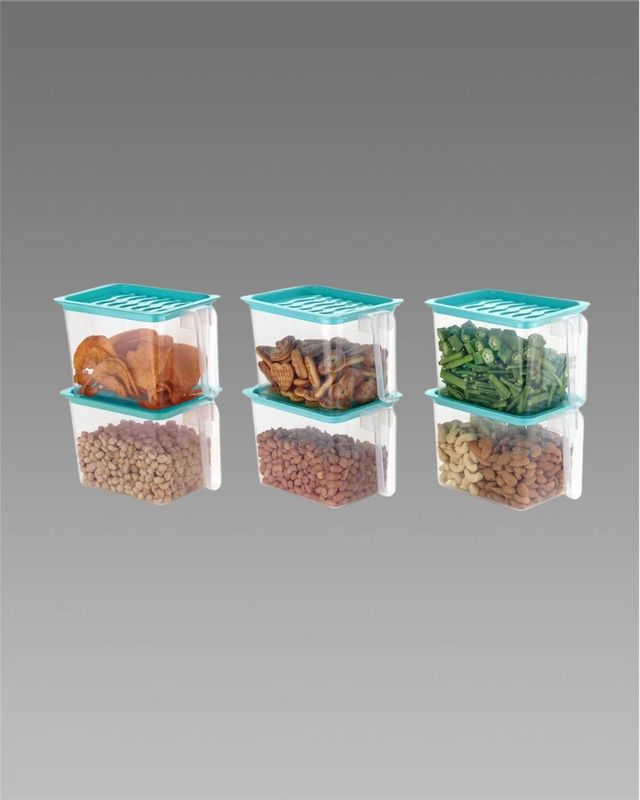 Unbreakable Airtight Kitchen Storage Containers Set (Pack of 6) | BPA-Free Food Storage Jars with Lids